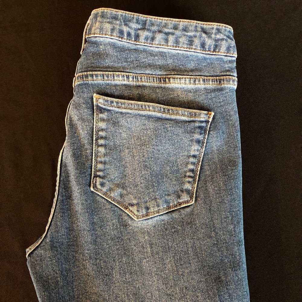 Free People Color Blocked Flare Jeans Size 28 - Picture 10 of 16